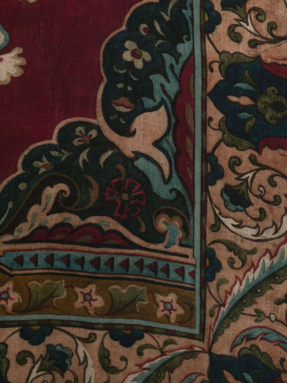 floral-patterned silk scarf - 2