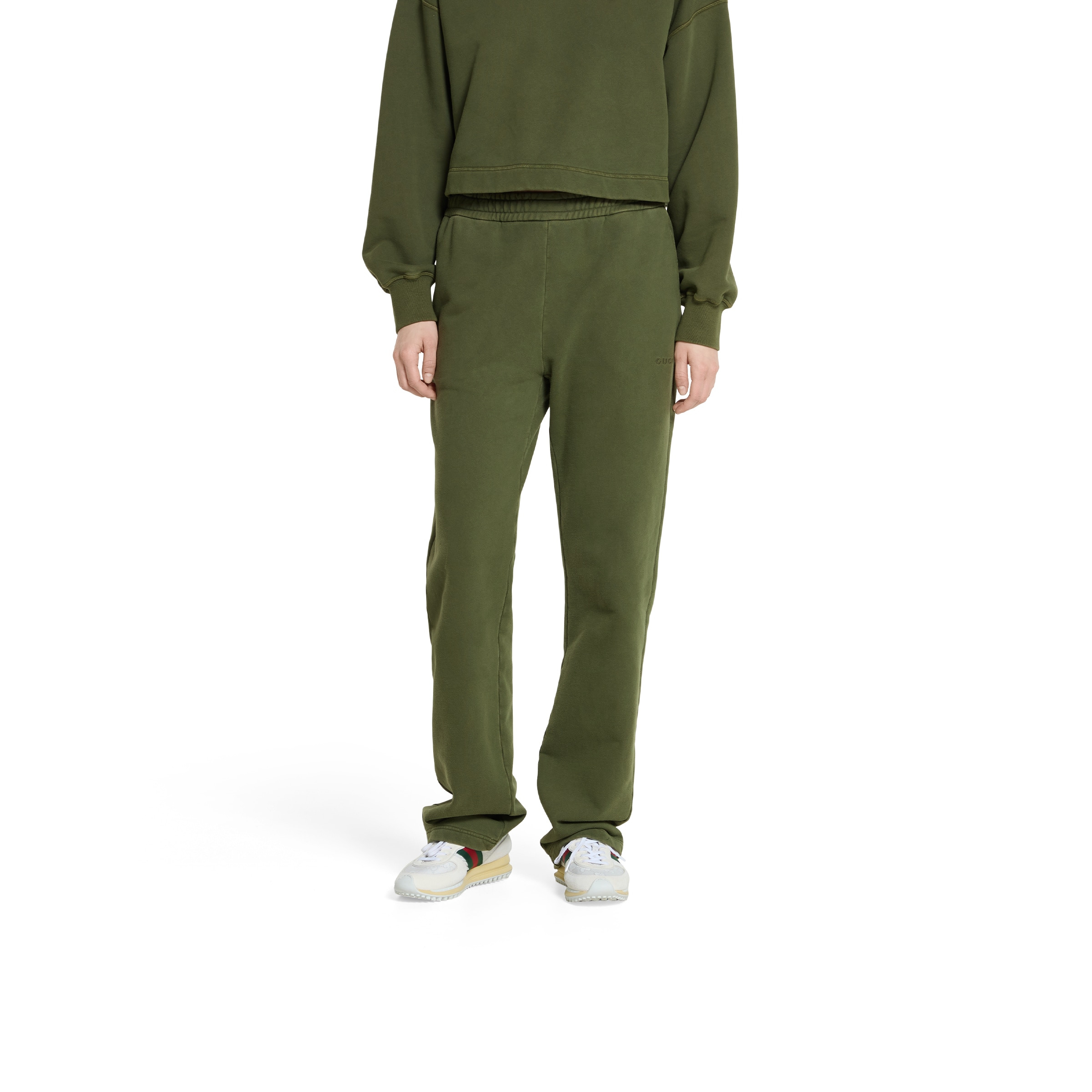 Cotton jersey leisure pants with embroidery - 3