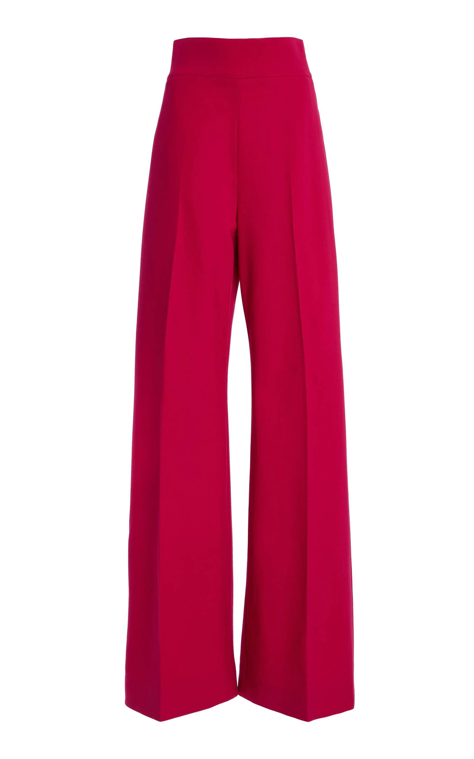 Bi-Stretch Wool Tailoring Wide-Leg Pants berry - 1