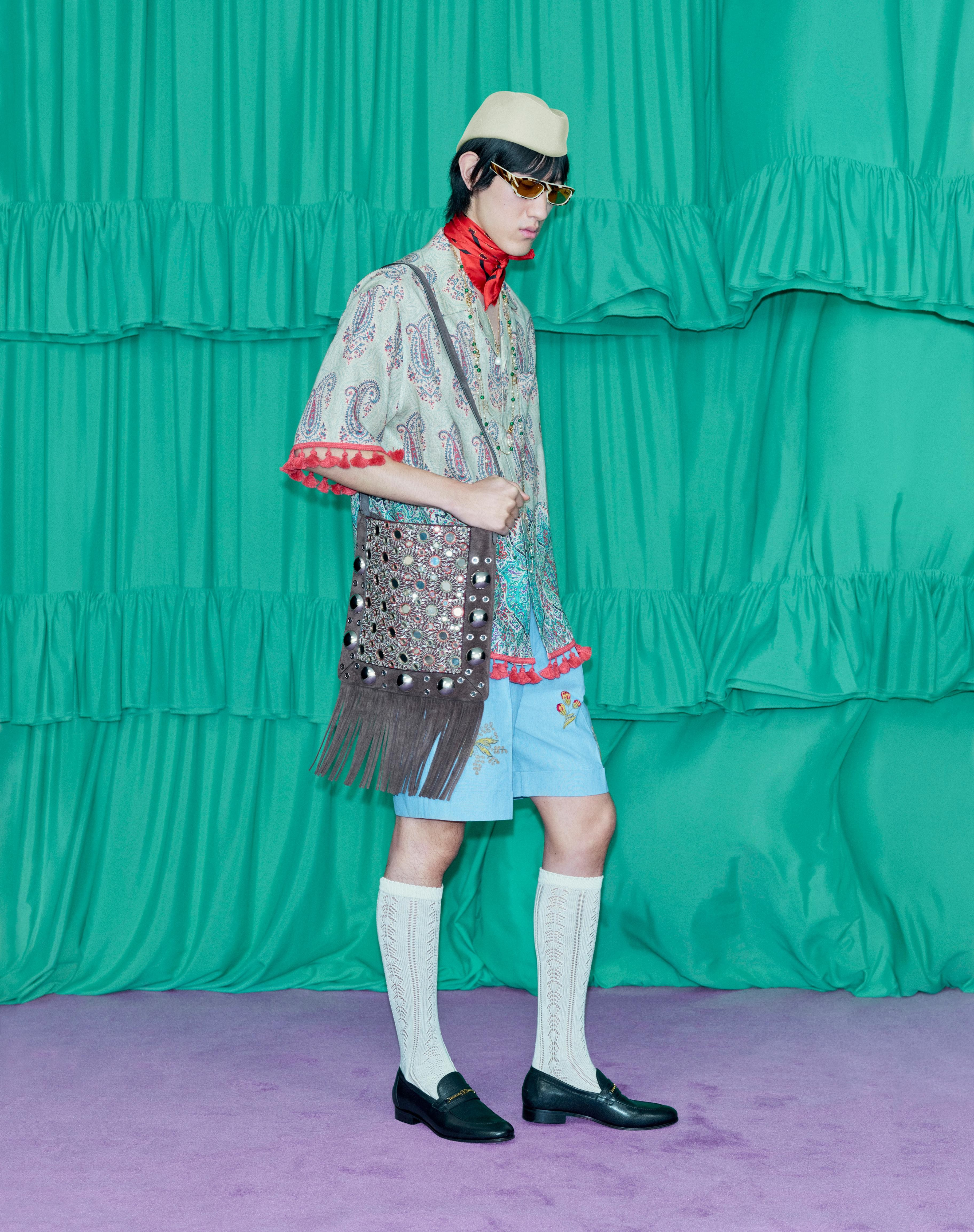 LIGHTWEIGHT LINEN BOWLING SHIRT WITH VOYAGE IMAGINAIRE PRINT - 9