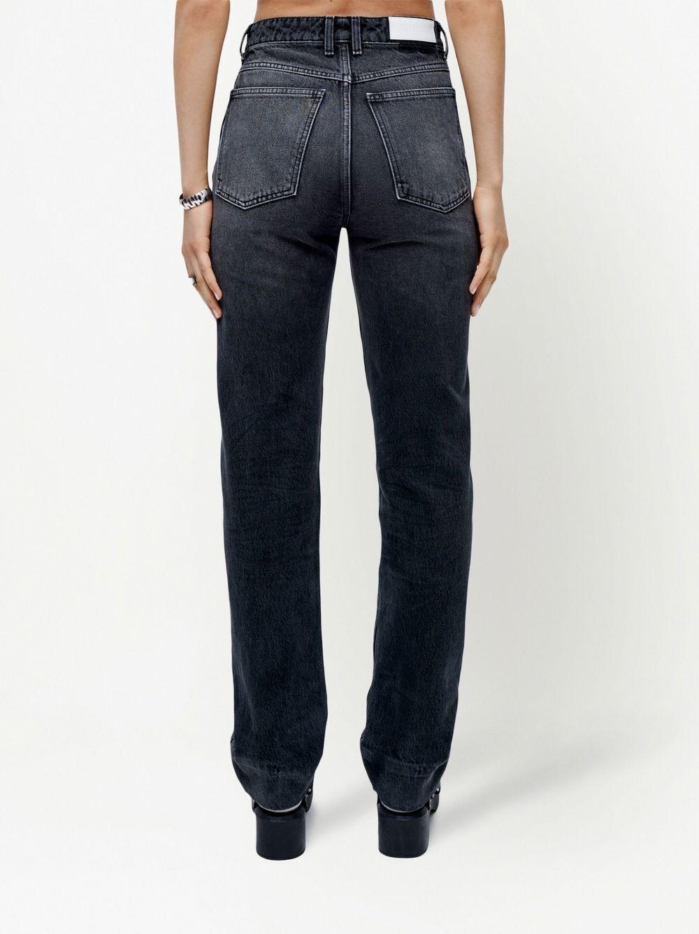 70s high-waisted straight-leg jeans - 4