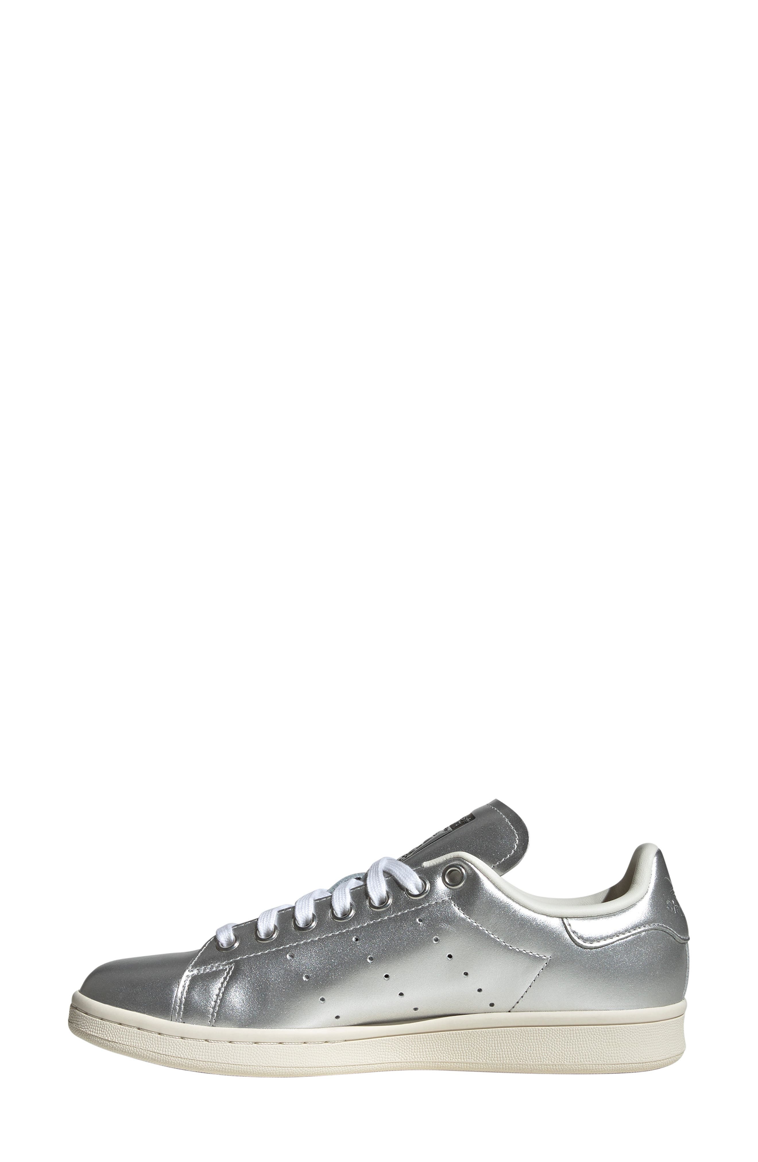 adidas Stan Smith Sneaker in Silver Met/Silver Met/Black at Nordstrom - 6