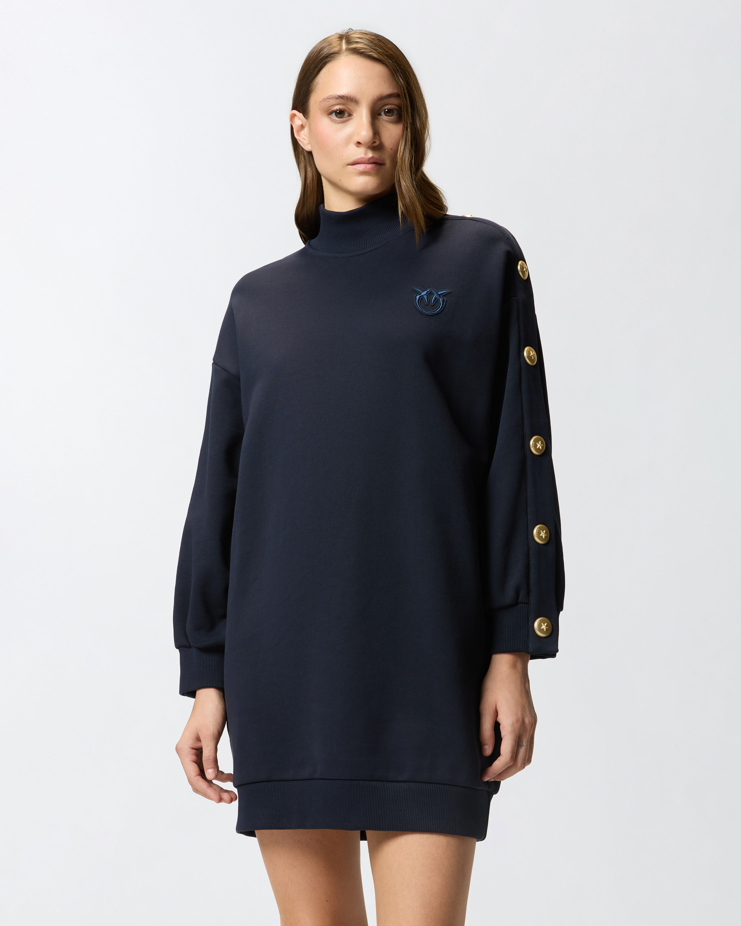 BUTTONED FLEECE MAXI-SWEATER - 3