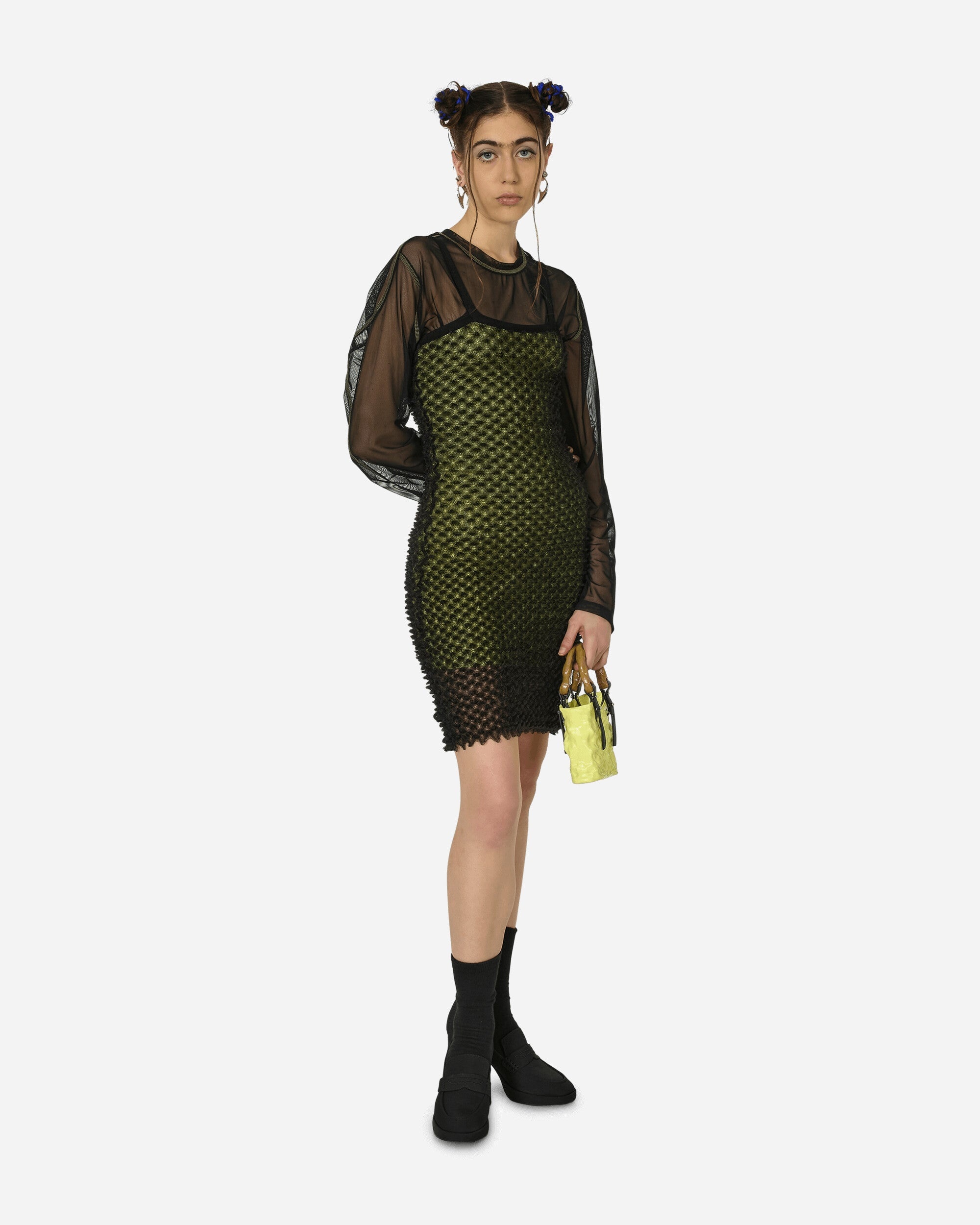 Mini Spikes Dress Black / Yellow - 4