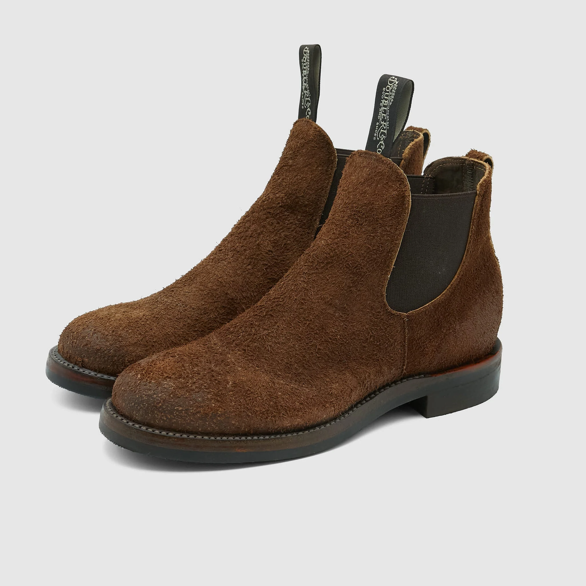 Double RL Congress Roughout Suede Chelsea Boots - 1