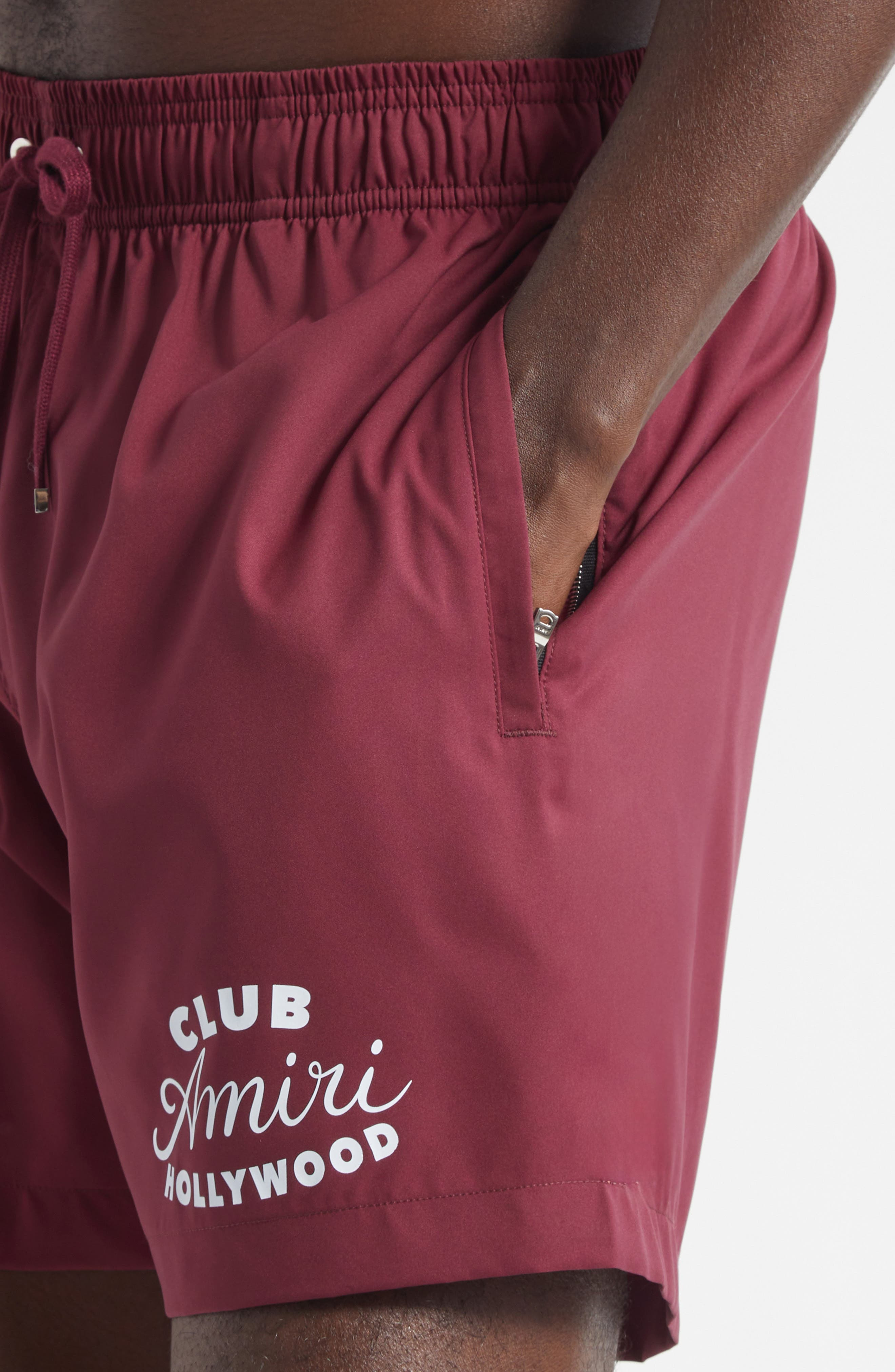 Club Amiri Swim Trunks in Wine at Nordstrom - 4