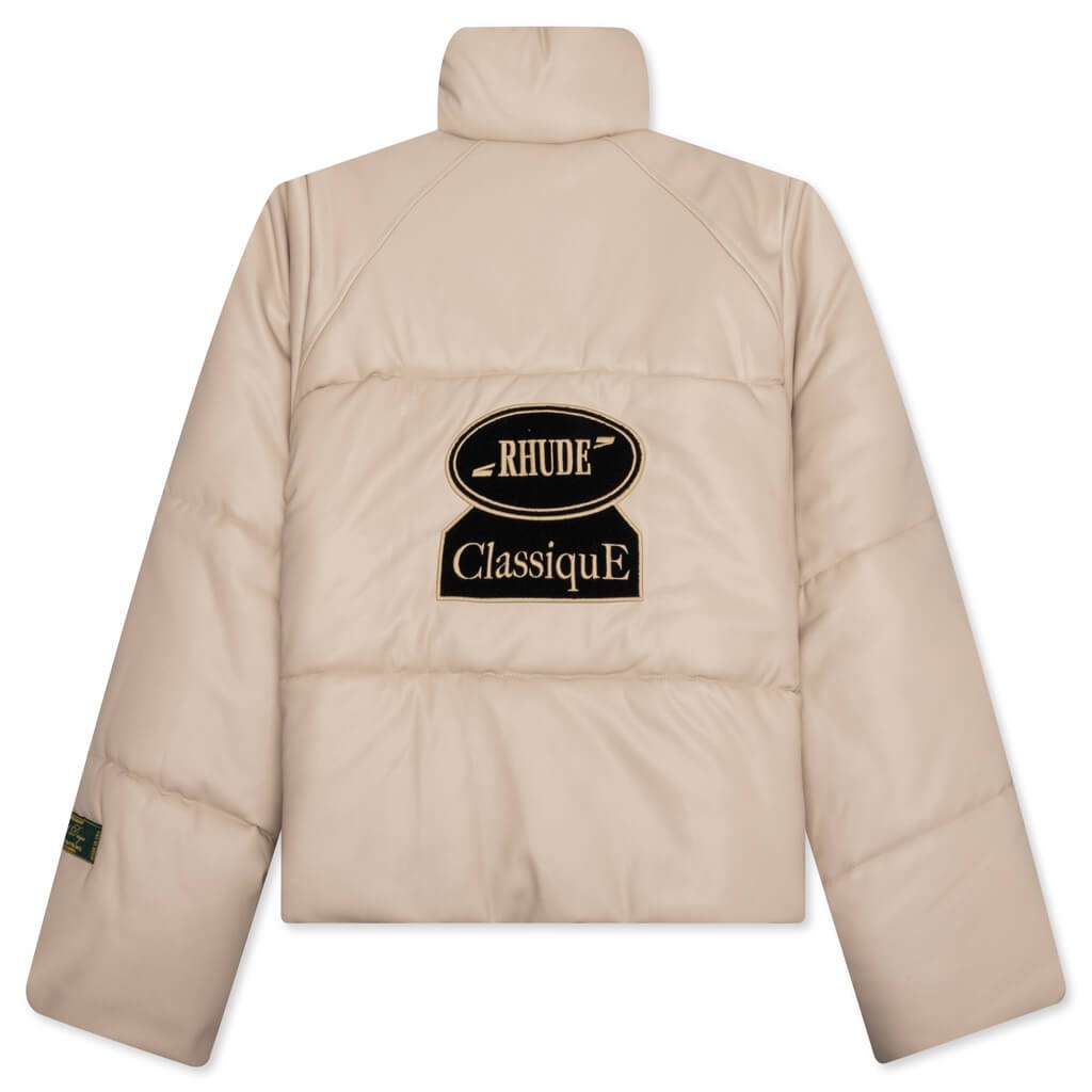 RHUDE EMBROIDERED PUFFER JACKET - TAN - 2