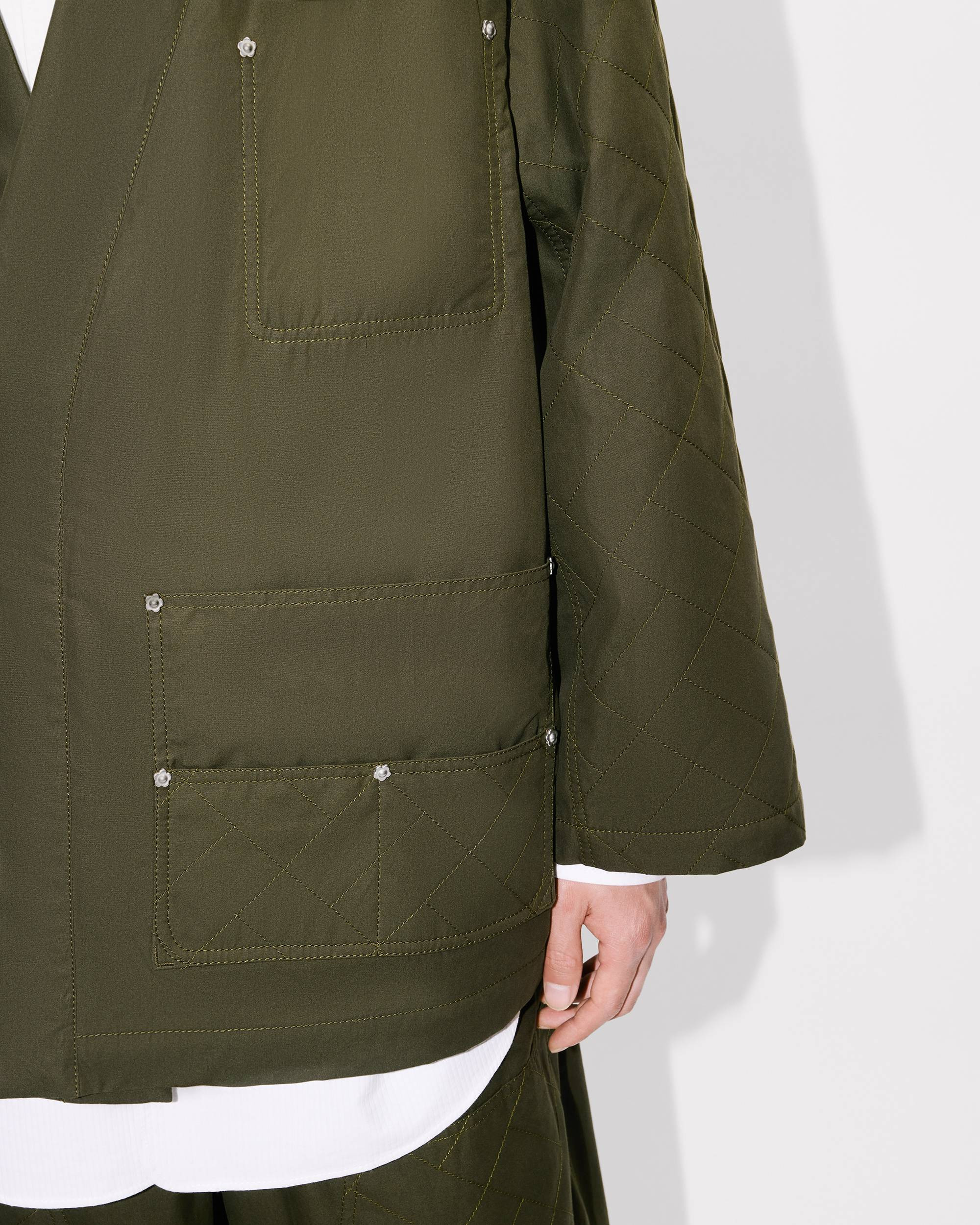 'KENZO Weave' kimono coat in cotton - 7