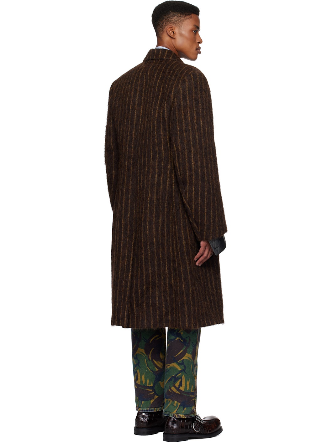 Brown Double Breasted Shirt Coat - 3