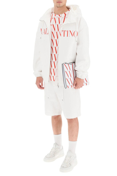 Valentino CAMOUWHITE PRINT HOODED PEACOAT outlook