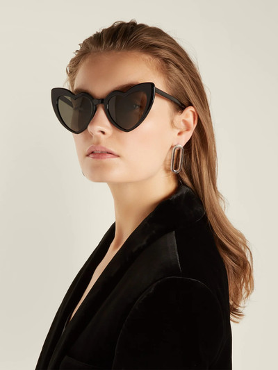 SAINT LAURENT Loulou heart-shaped acetate sunglasses outlook