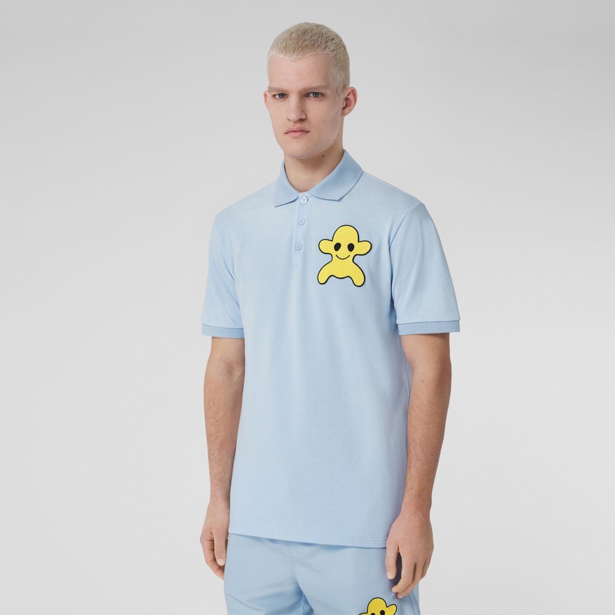 Monster Graphic Cotton Oversized Polo Shirt - 5