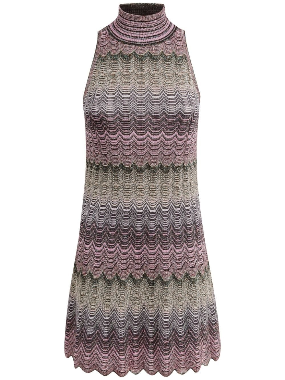 striped mini dress - 1