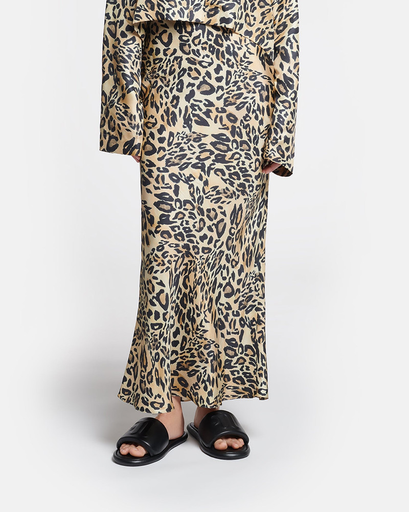 Printed Silk-Twill Midi Skirt 3