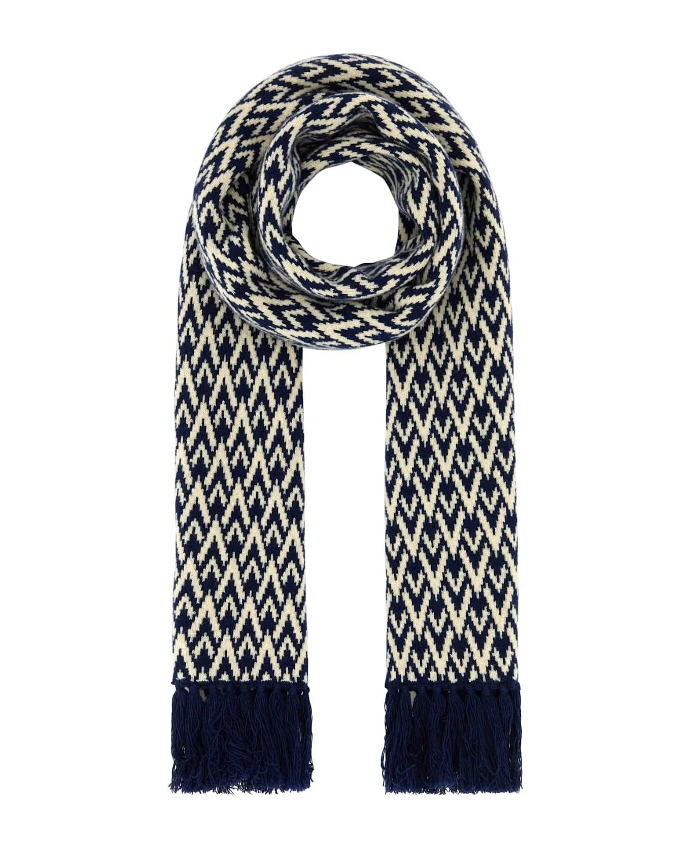 Embroidered Wool Toute La V Scarf - 1