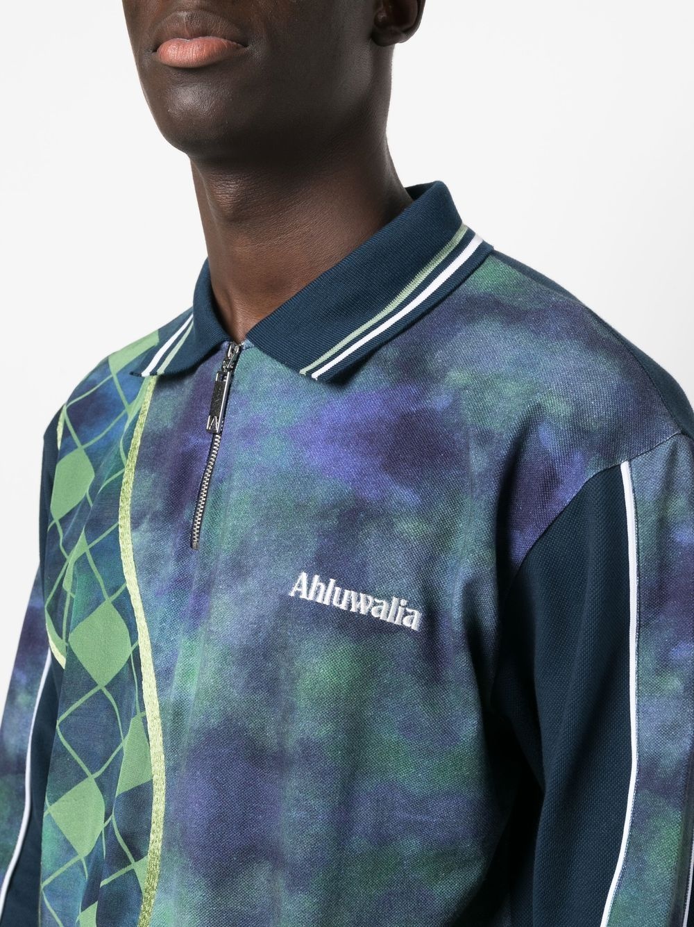 ABSTRACT-PRINT POLO SHIRT - 4