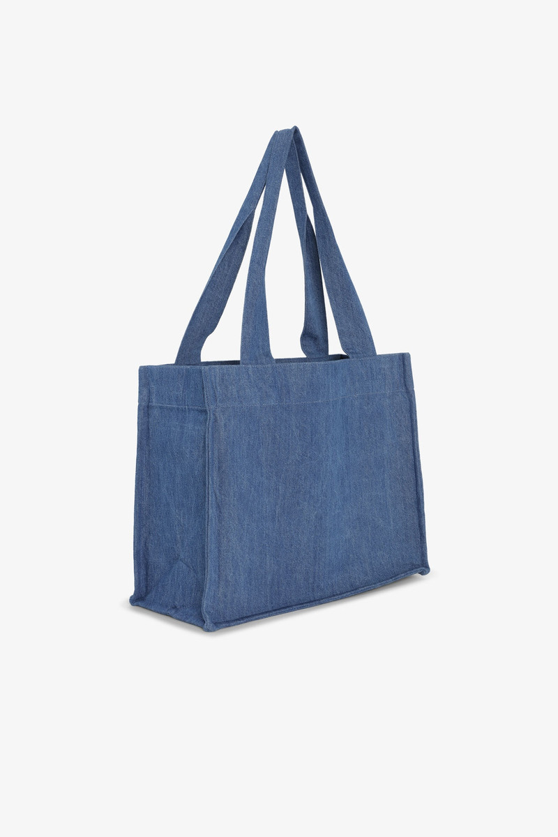 GANNI BLUE DENIM TOTE BAG outlook