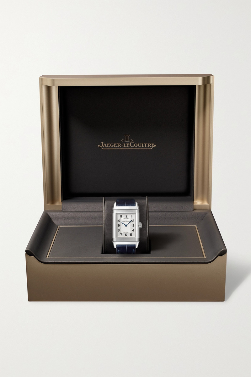 Reverso Classic Small 35.8mm x 21mm stainless steel and alligator watch 9