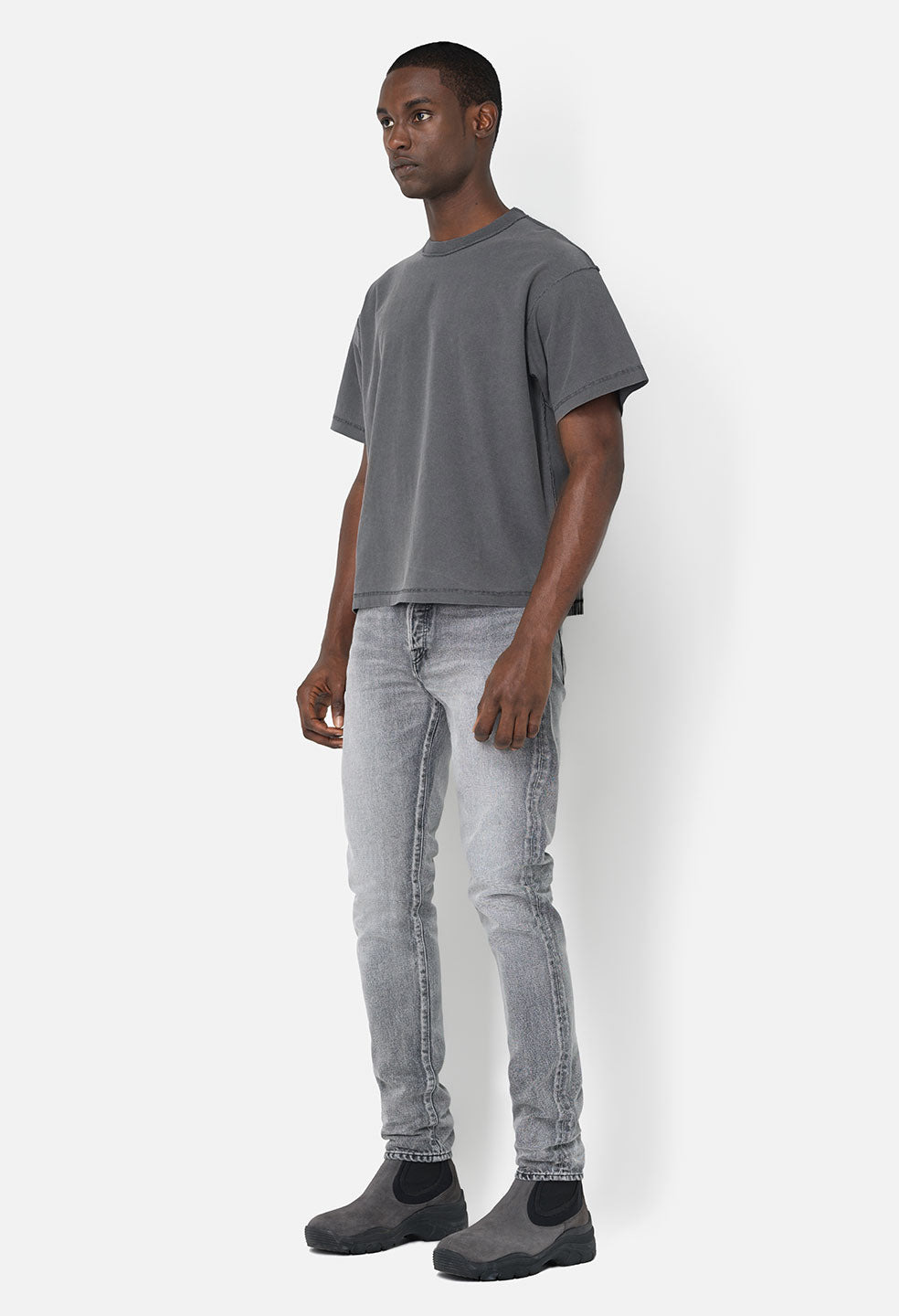REVERSED CROPPED TEE - 5