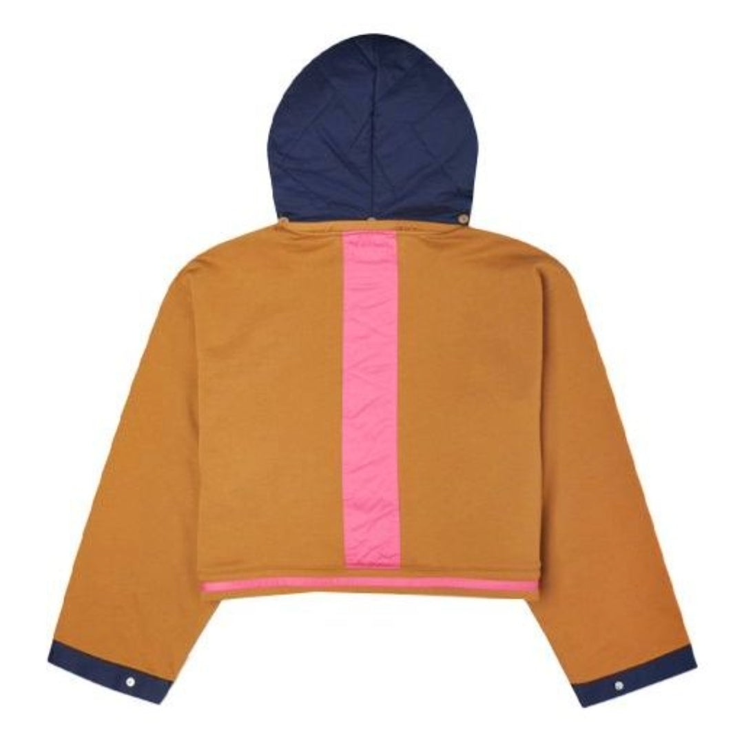 (WMNS) Converse Convertible Hoodie Dress 'Navy Tan' 10021659-A02 - 2