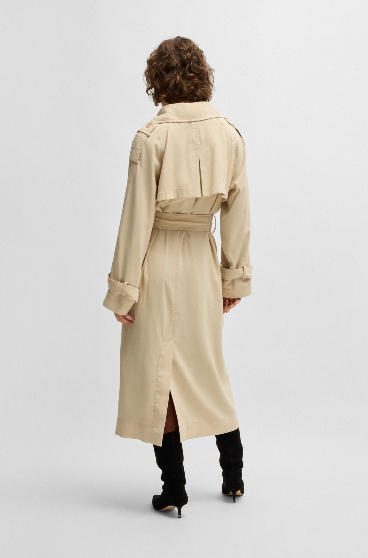 LOOSE-FIT TRENCH COAT WITH BELT - 4