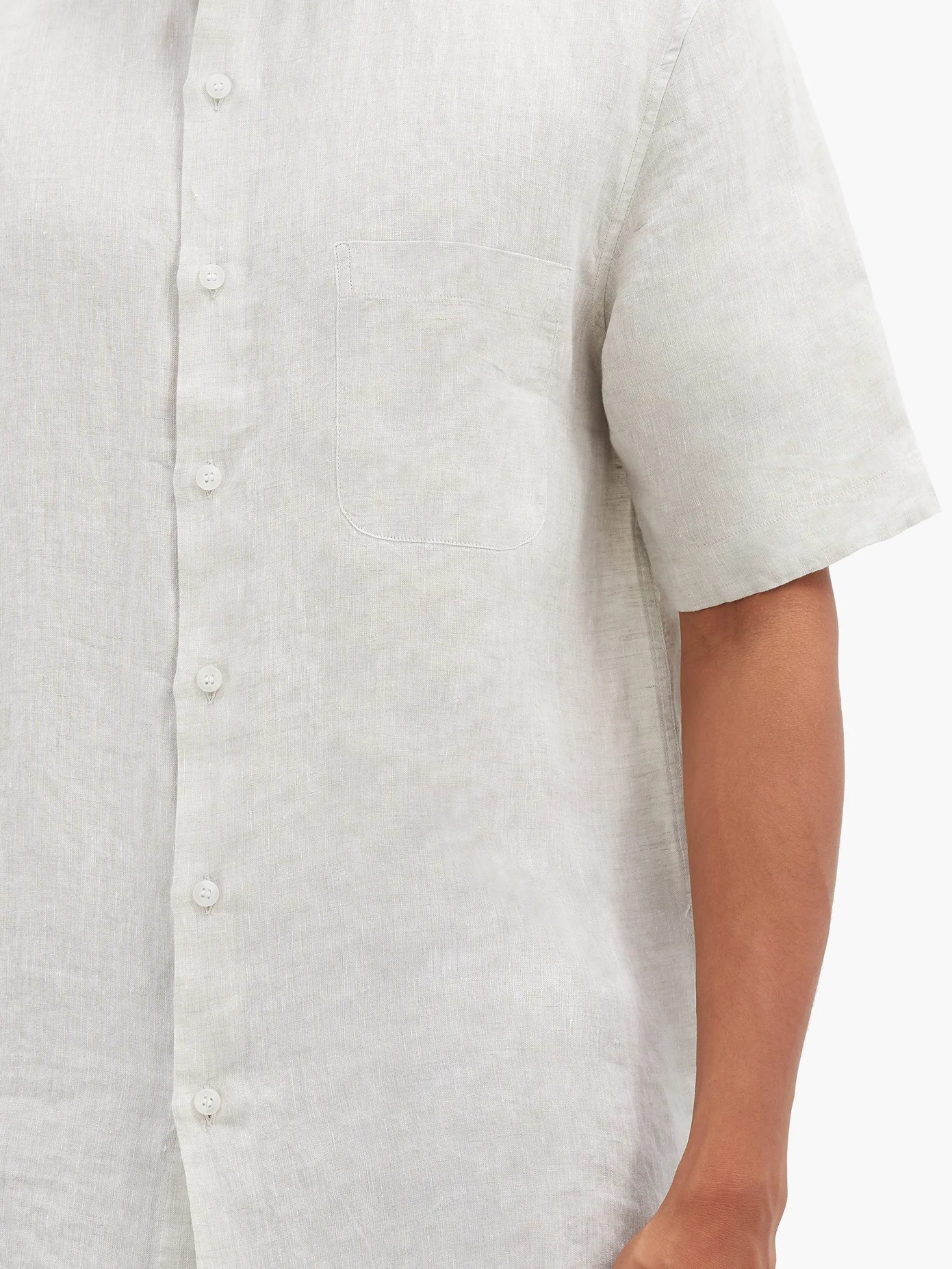 Linen short-sleeved shirt - 3