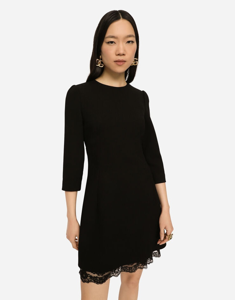 Double wool crepe short dress 4