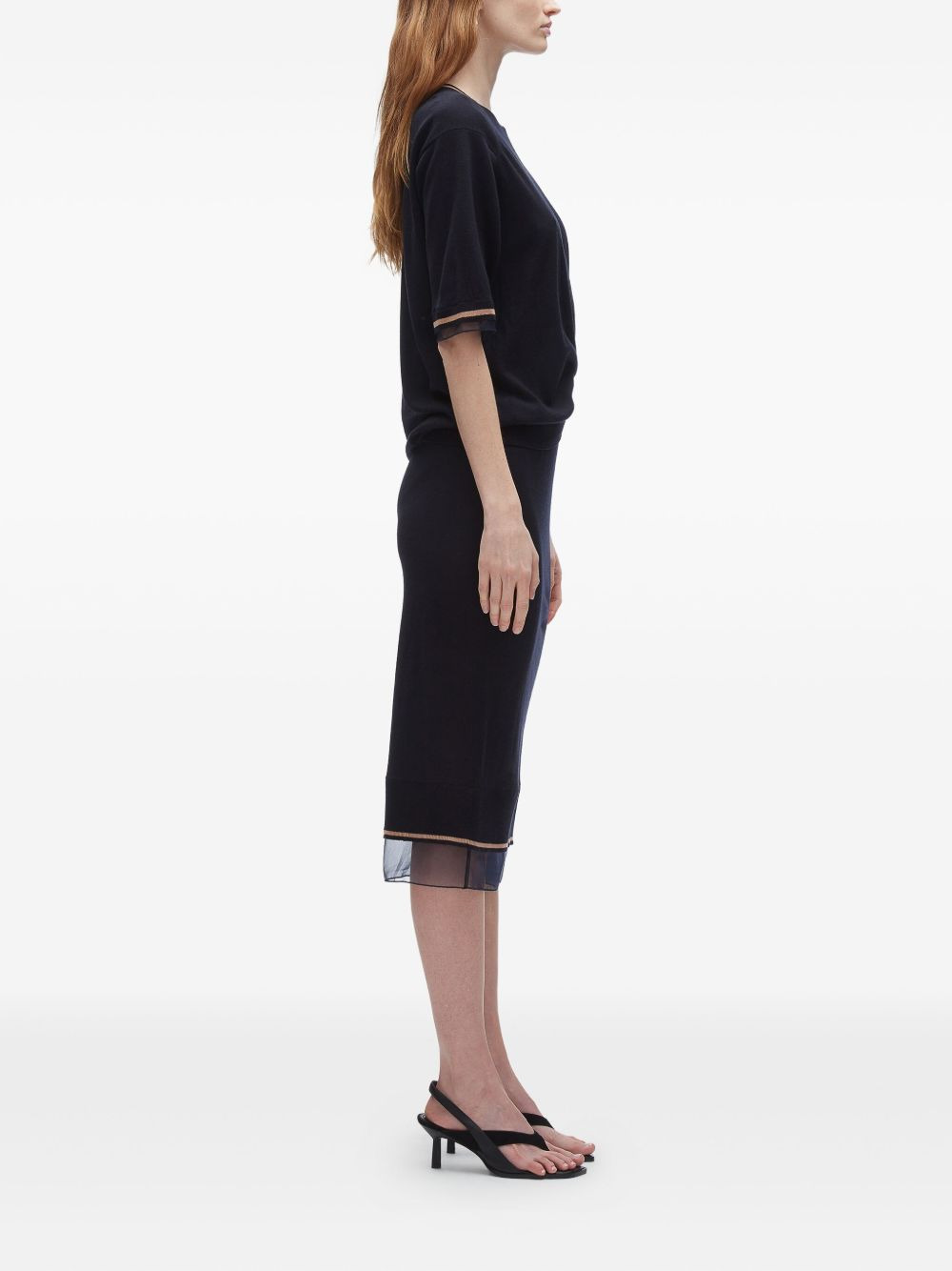 twist-detail wool dress - 3
