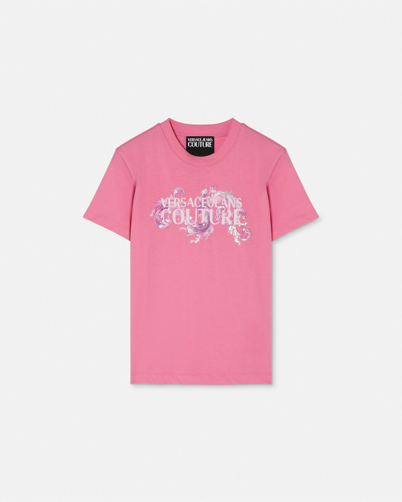 Printed Embellished Cotton-Jersey T-Shirt 1