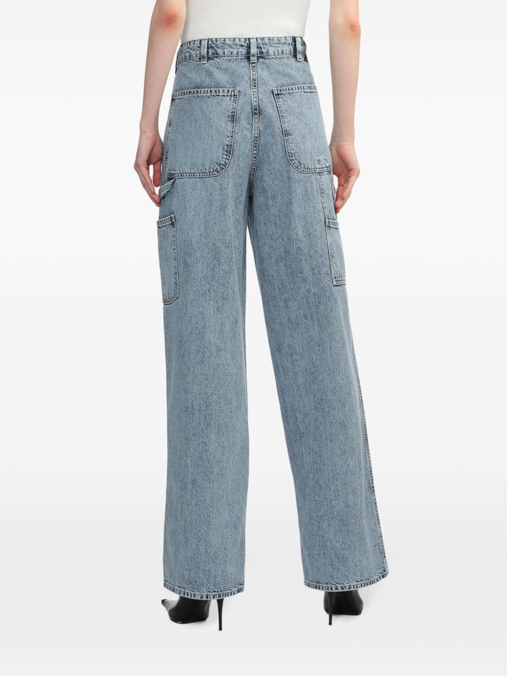 high-rise wide-leg jeans - 4