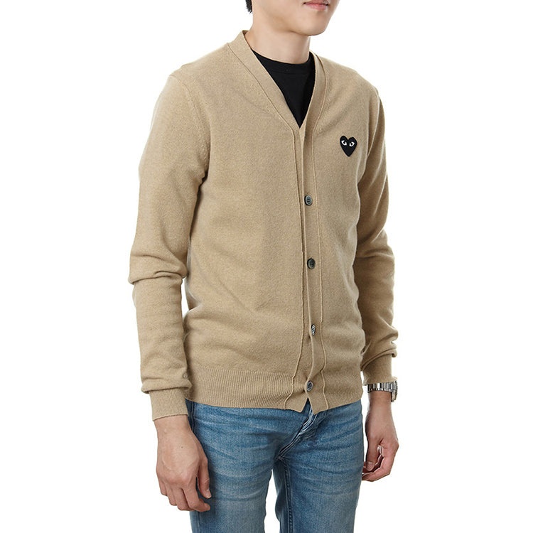 COMME des GARCONS PLAY Cardigan Black Emblem 'Beige' AZ-N024-051-3 - 6