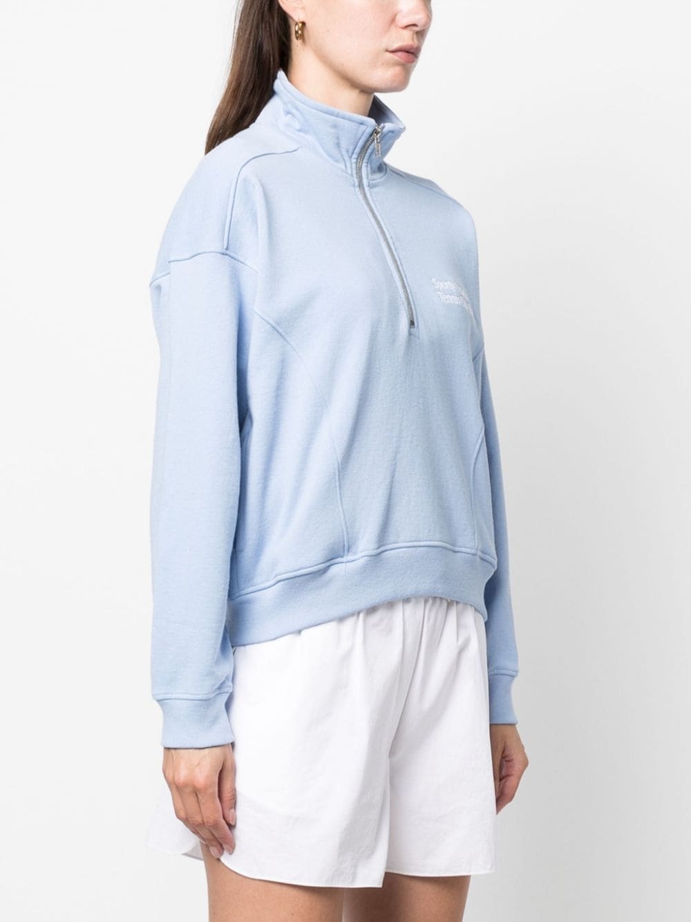 slogan-print cotton sweatshirt - 3
