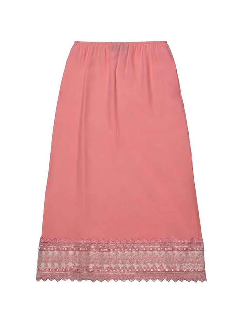 lace-trim midi skirt 1