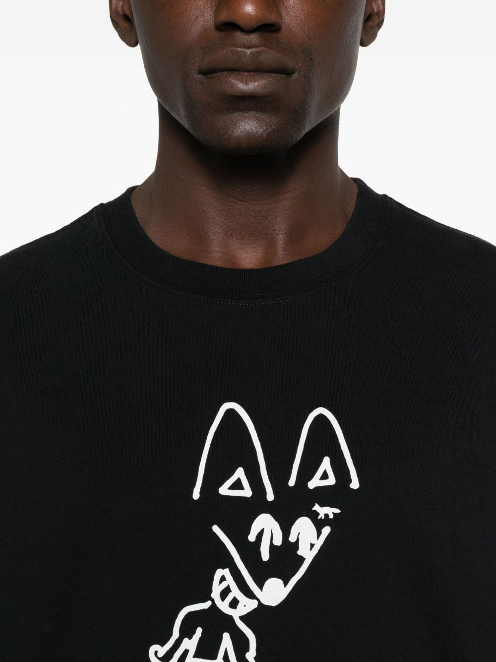 party-fox print T-shirt - 4