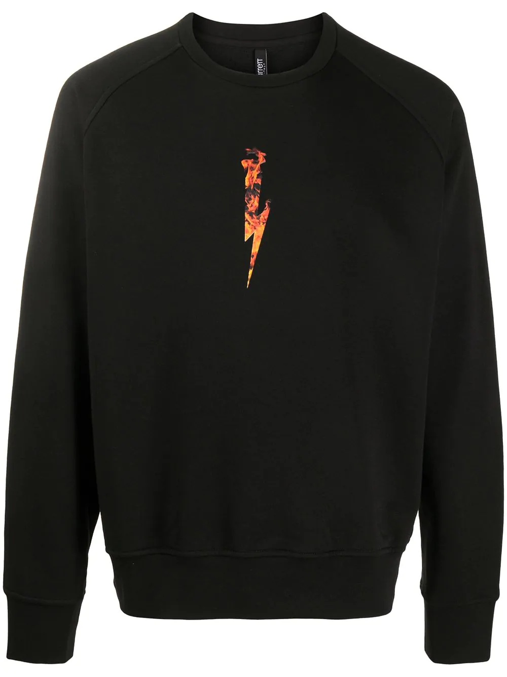 flames logo print sweatshirt - 1