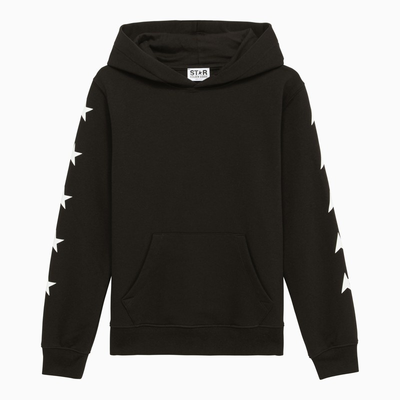 パーカー・フーディ Golden Goose Black cotton Alighiero sweatshirt Black Alighiero Star Collection sweatshirt with contrasting
