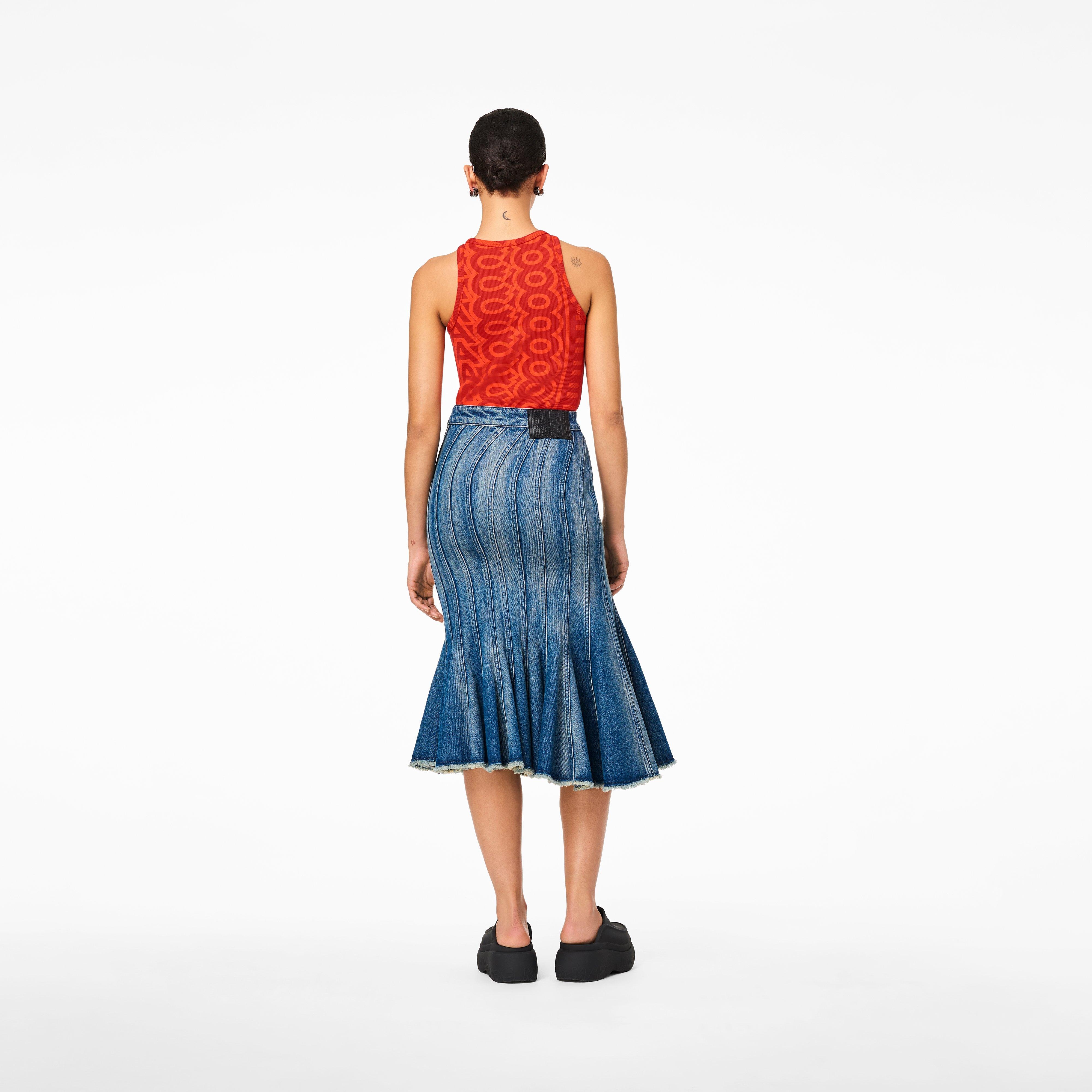 THE WAVE DENIM SKIRT - 4