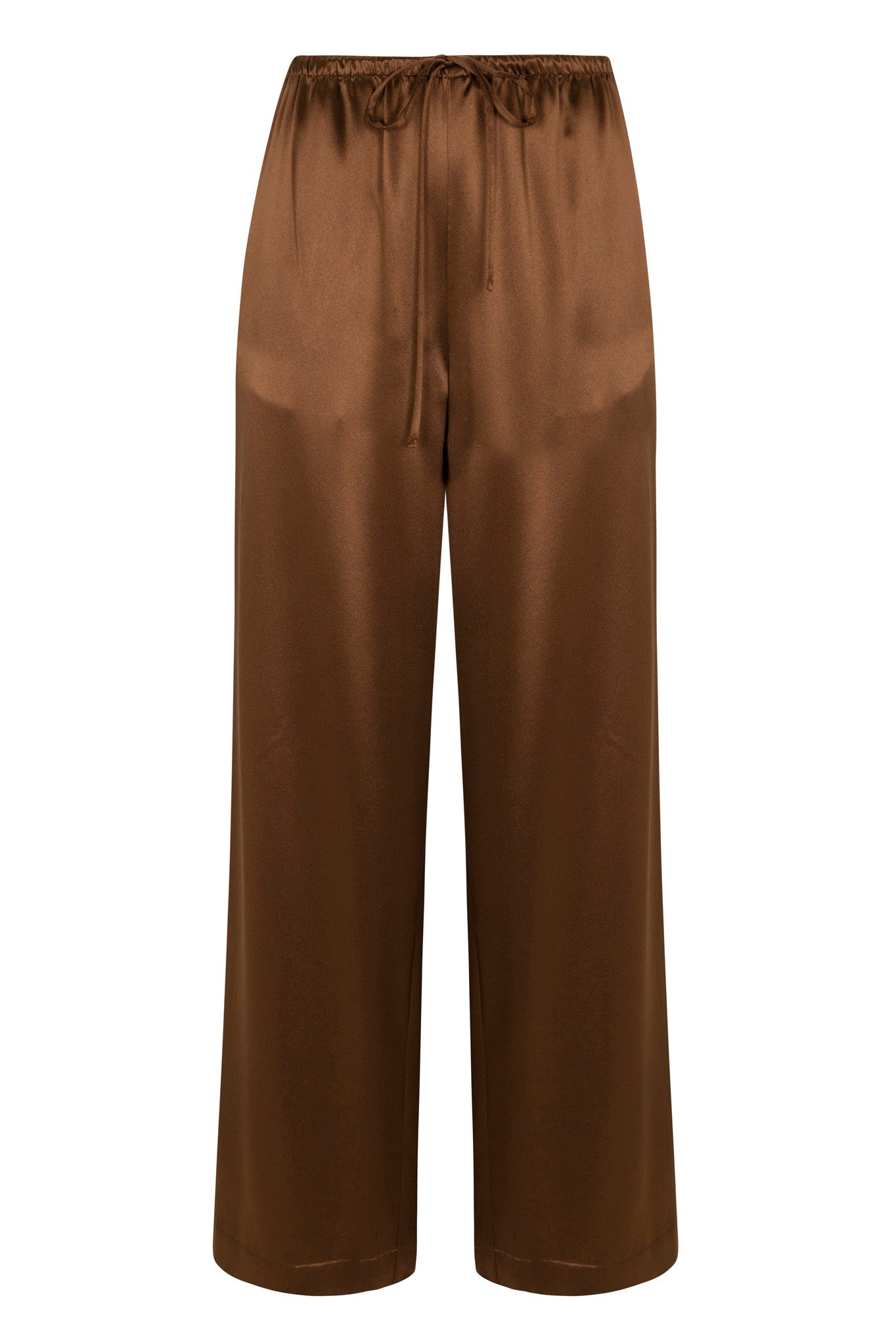 BROWN SILK KAUAI PANTS - 6