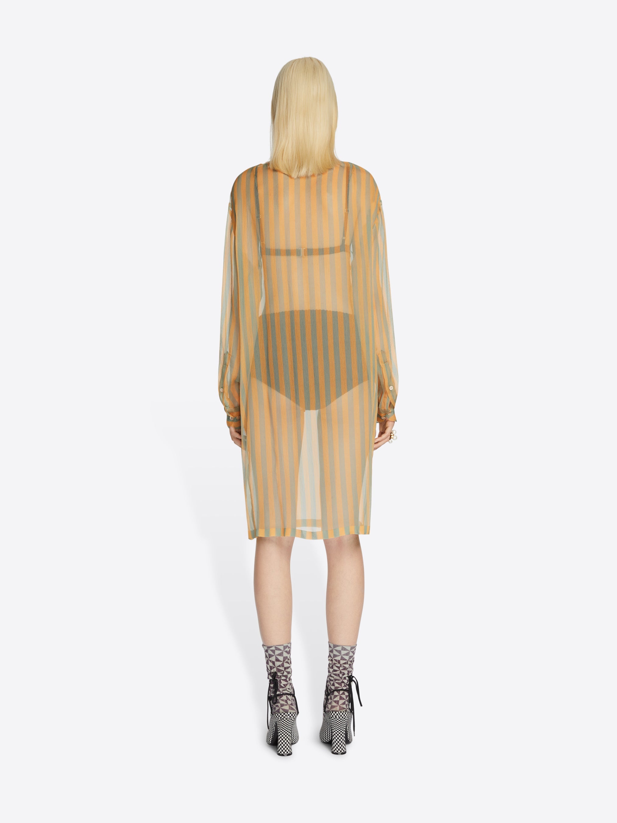 STRAIGHT SILK DRESS - 4