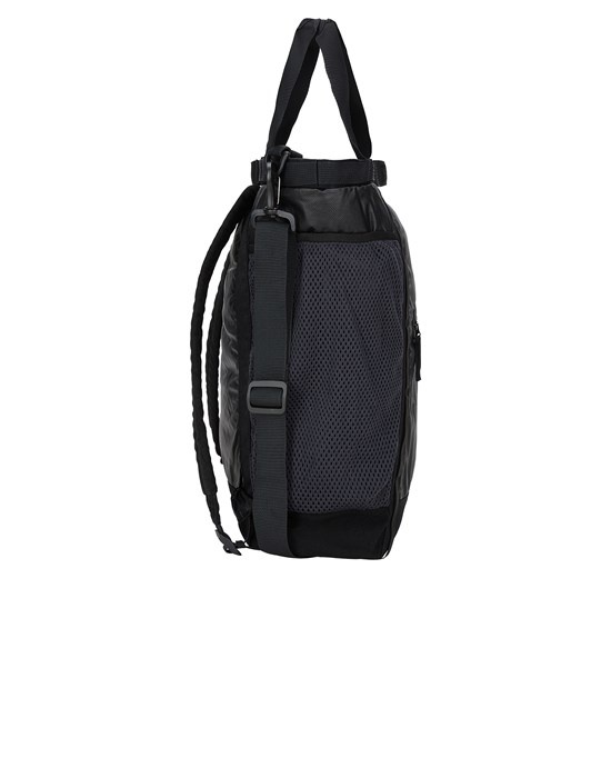 91070 MUSSOLA GOMMATA CANVAS, GARMENT DYED BLACK - 4
