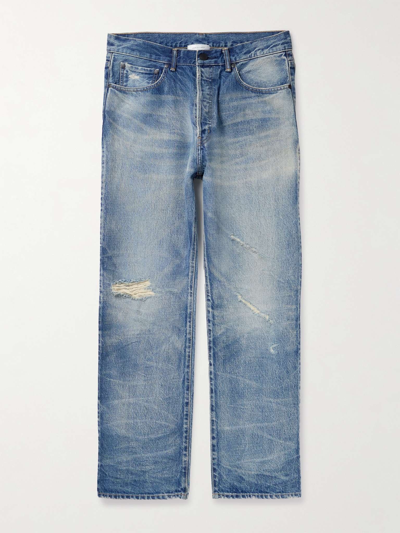 Wyatt Straight-Leg Distressed Jeans - 1