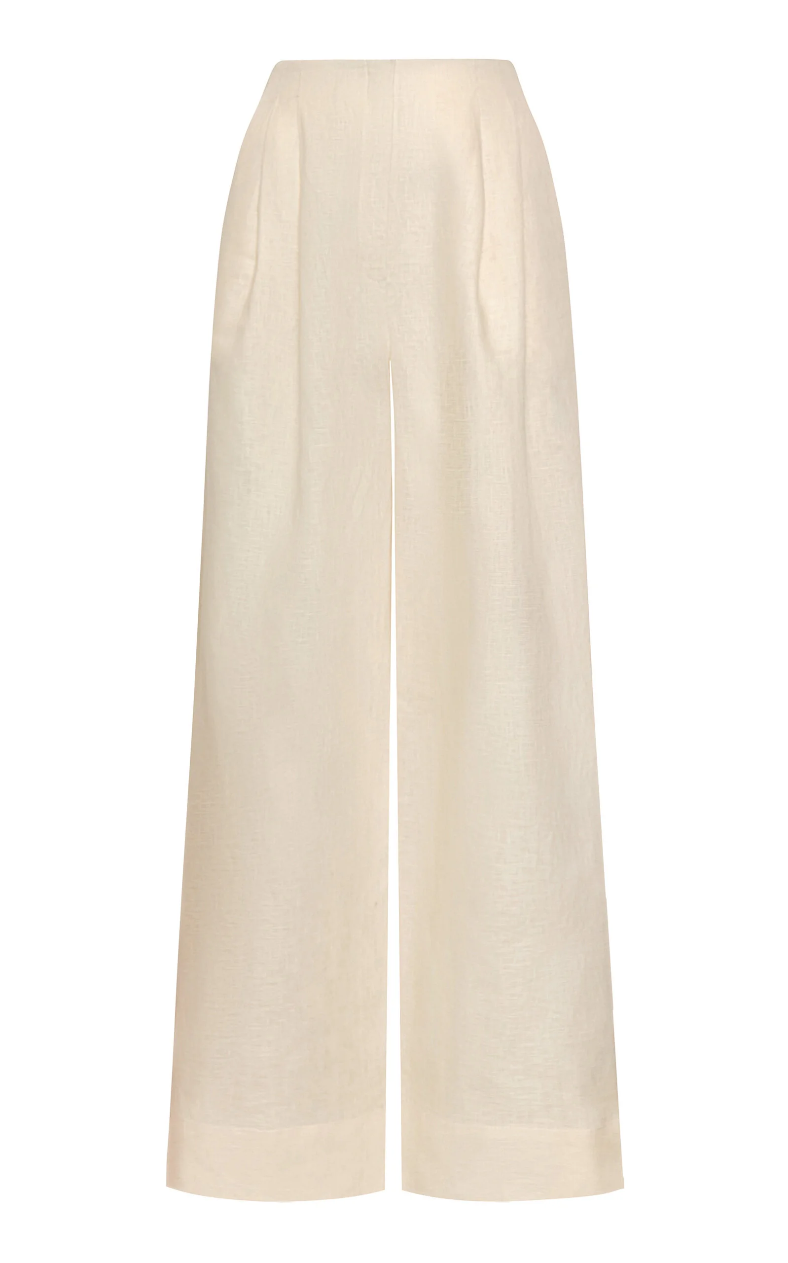 Ancestra High-Rise Linen Wide-Leg Pants ivory - 1