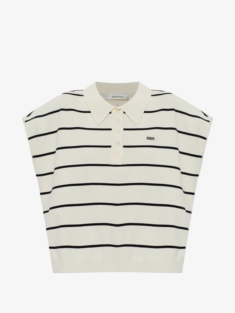 Saia striped short-sleeve polo top - 1
