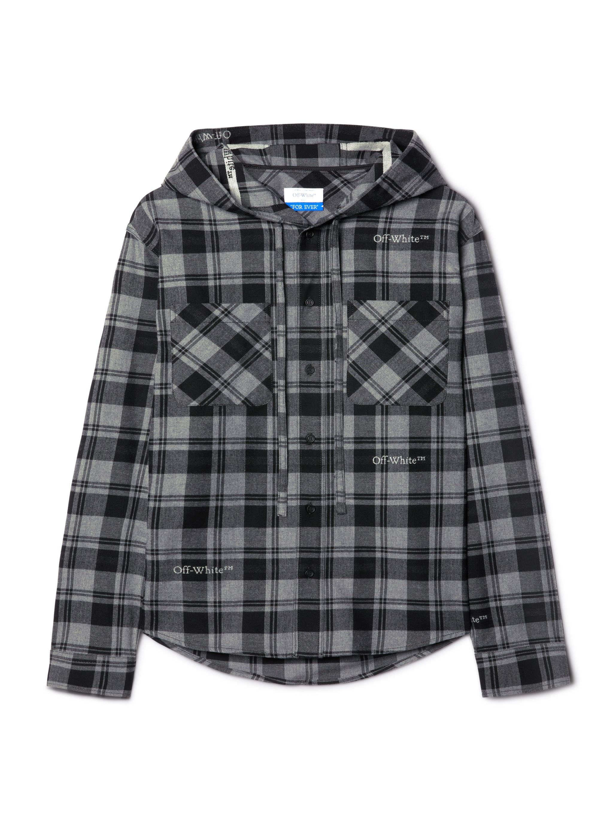 Check Hooded Shirt - 1