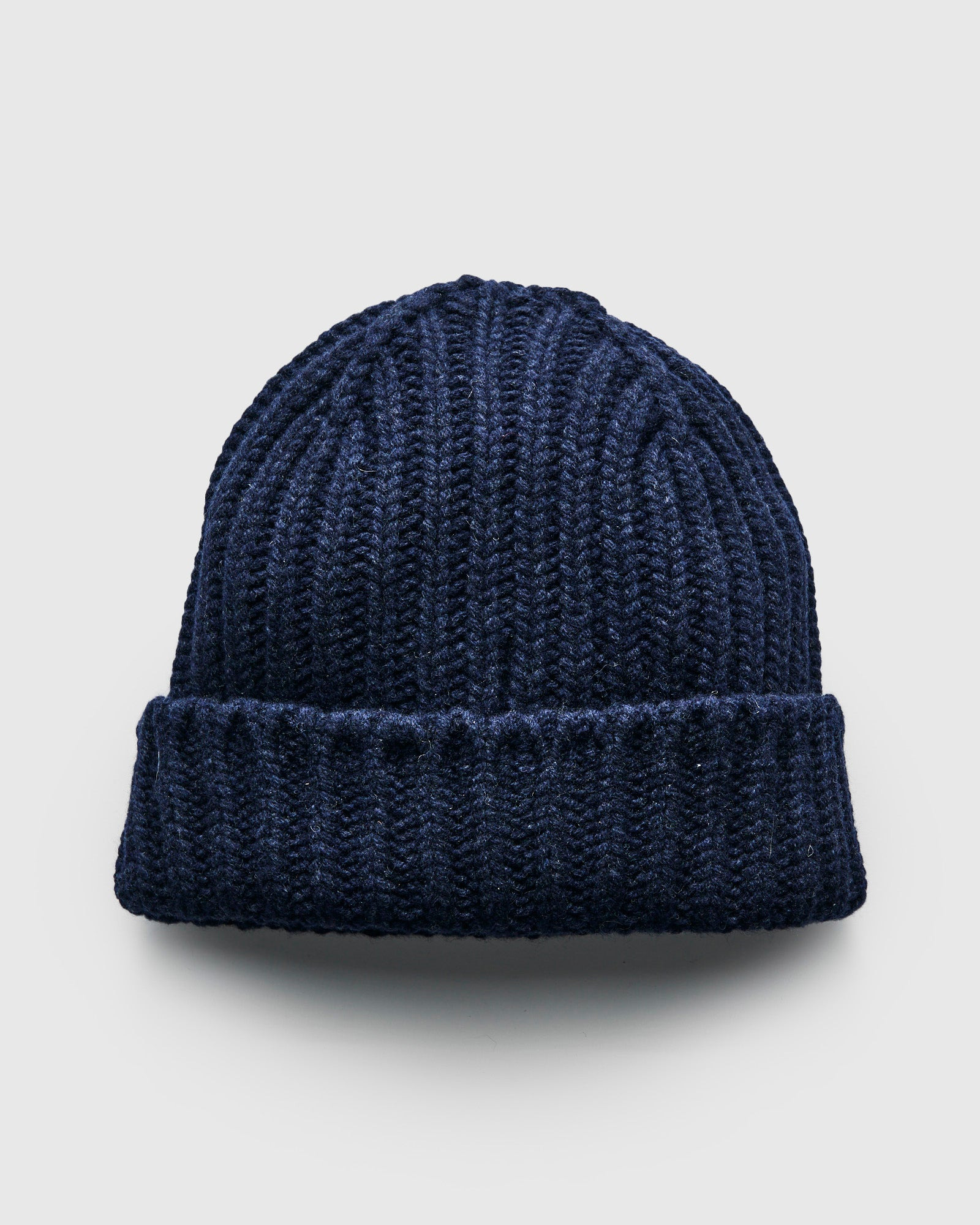 "Brain Freezer" Wool Beanie in Navy - 3