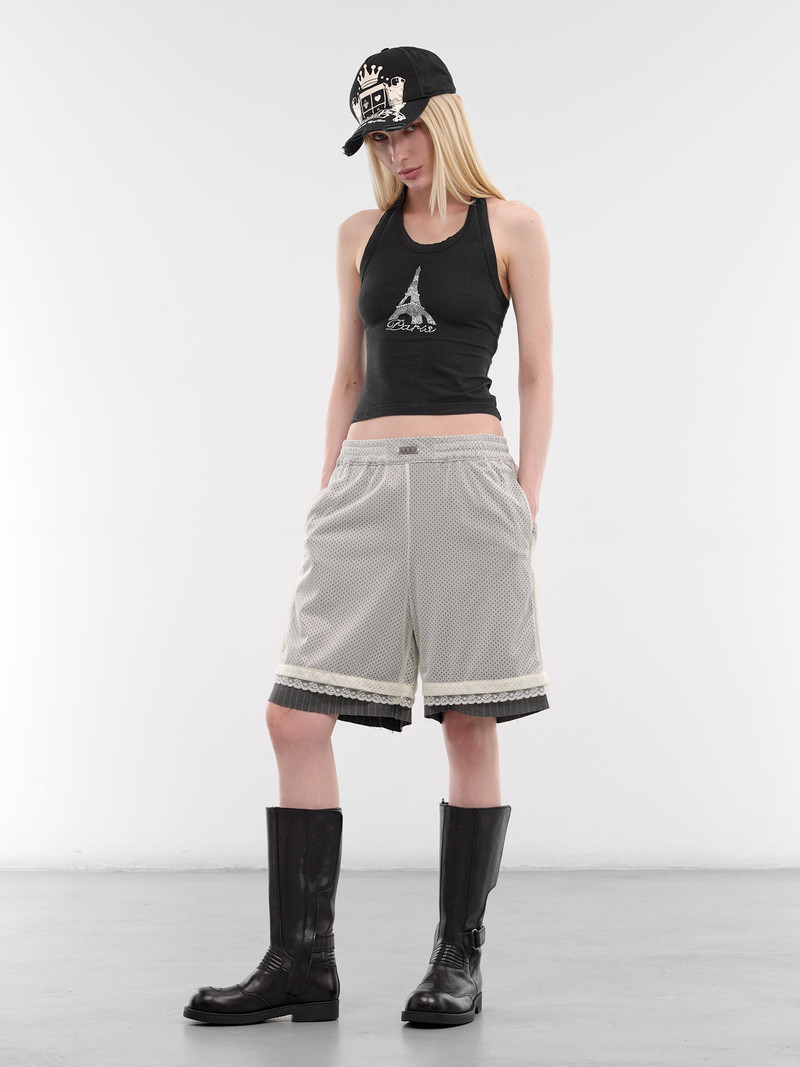 AVAVAV Gray Layered Mesh Shorts outlook