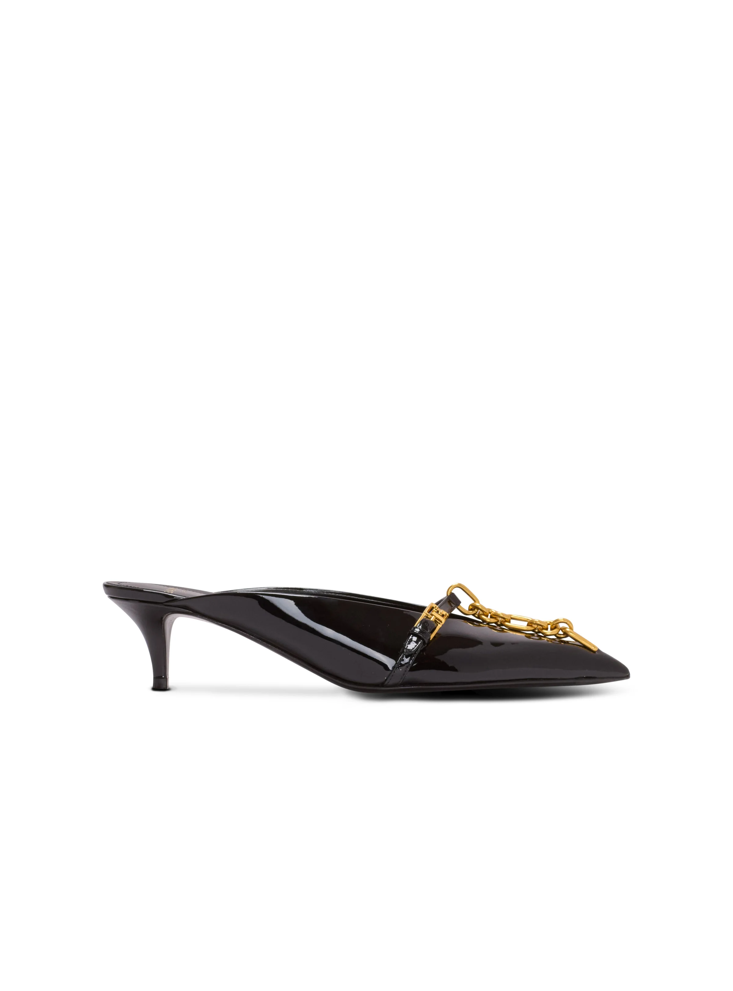 Sync patent leather mules with pointed toe - 1