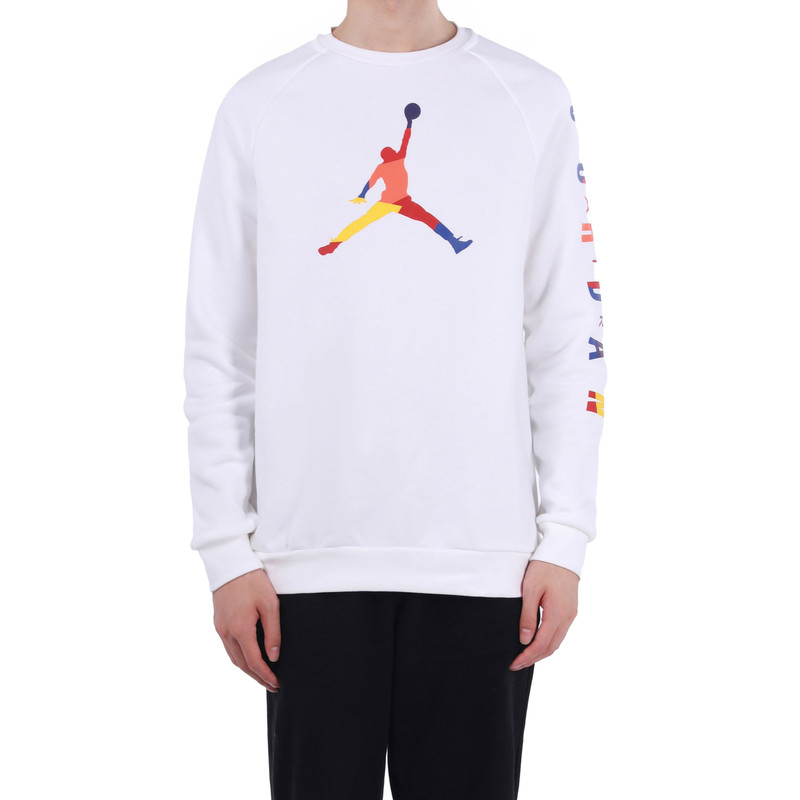 Men's Air Jordan DNA Round Neck Pullover White DA6729-100 - 1