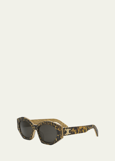 CELINE Triomphe Acetate Oval Sunglasses outlook