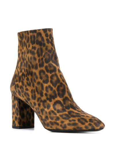 SAINT LAURENT Lou 75mm leopard print boots outlook